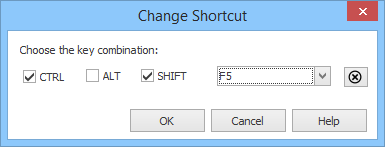 The Choose Shortcut dialog lets you assign a hotkey to a phrase.