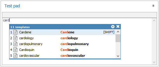 In the Test pad You can quickly test your abbreviations and shortcuts without leaving PhraseExpander