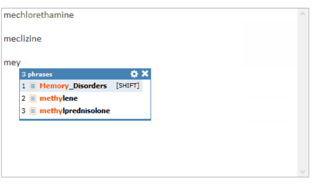 PhraseExpander autocomplete feature