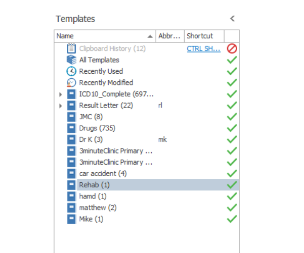 PhraseExpander templates
