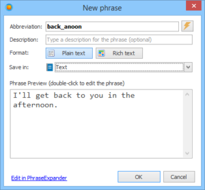 Add new phrase preview