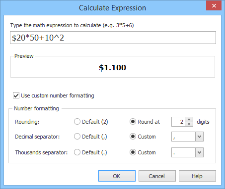 alc expressions, enhanced dialog