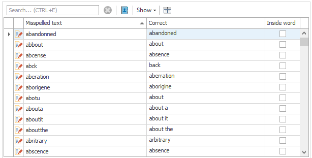 Ready to use common misspelling library.