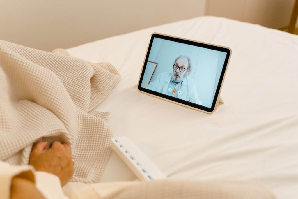 doctor using telemedicine technology for consultation
