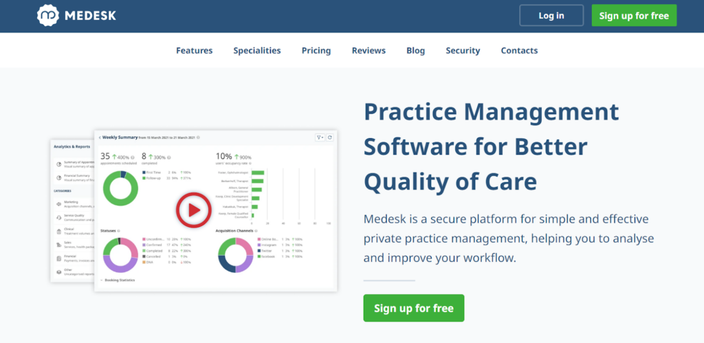 Medesk Practice Management Software