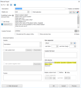 Insert macros in Manual Inputs