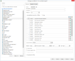 Manage all the variables defined in the template in a single place