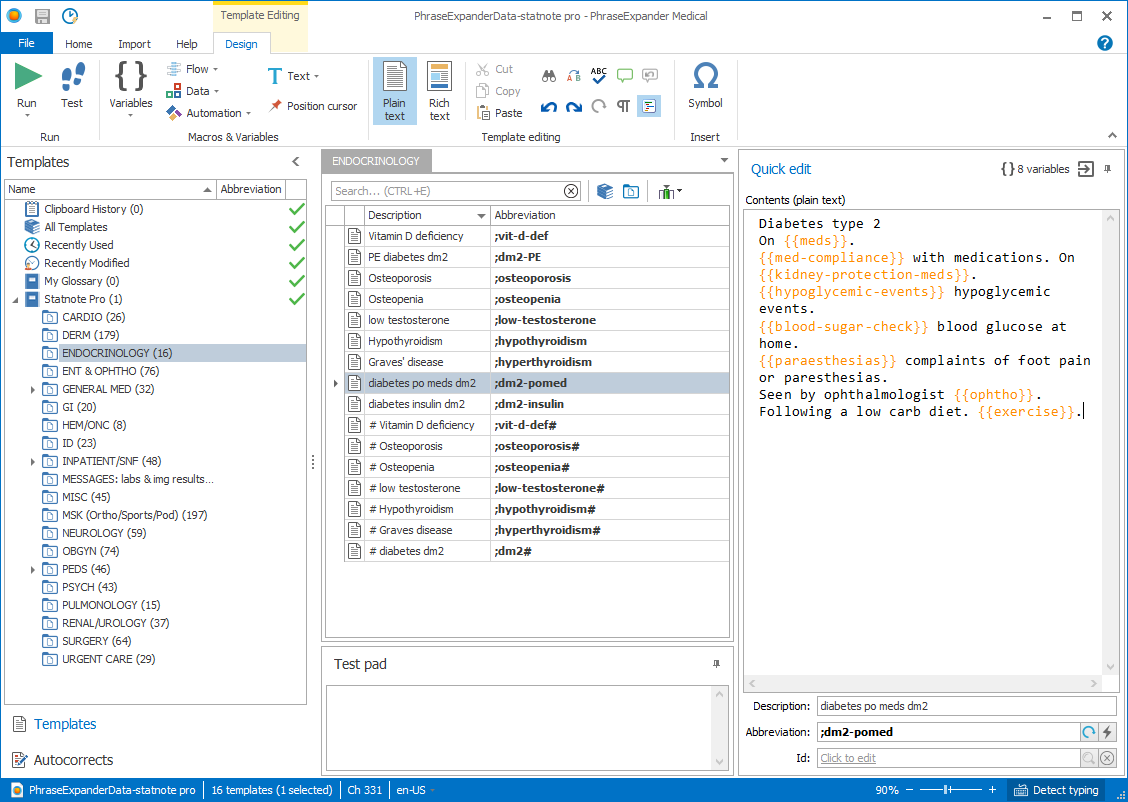 Dot Phrases Medical Templates Library Statnote Pro For PhraseExpander