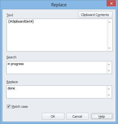 The Search and Replace macro