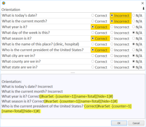 Using variables at run time